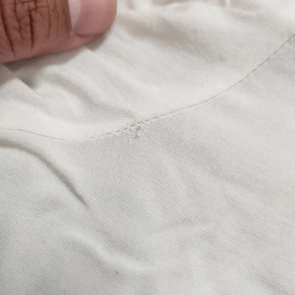 CLOSET CLEAN OUT *** Sundance Boho Ruffle Front Button Down Blouse Size Medium - Picture 5 of 7